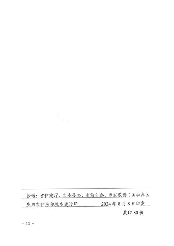 關(guān)于轉(zhuǎn)發(fā)《慶陽市住房和城鄉(xiāng)建設(shè)局關(guān)于開展全市建筑市場(chǎng)綜合執(zhí)法檢查暨安全生產(chǎn)治本攻堅(jiān)三年行動(dòng)督查工作的通知》通知